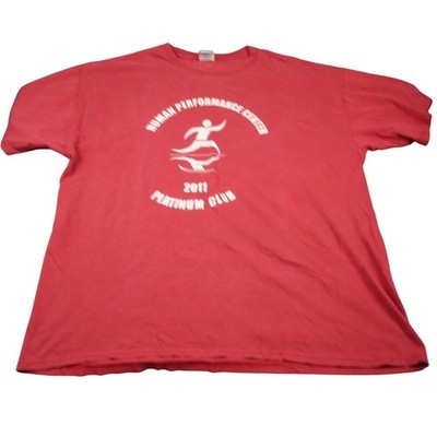 Gildan Mens Human Performance Center 2011 Platinum Club T-Shirt XL Red Hole