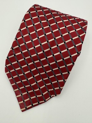 Bruno Piattelli Tie Mens Silk Geometric Pattern Classic Made in USA Necktie
