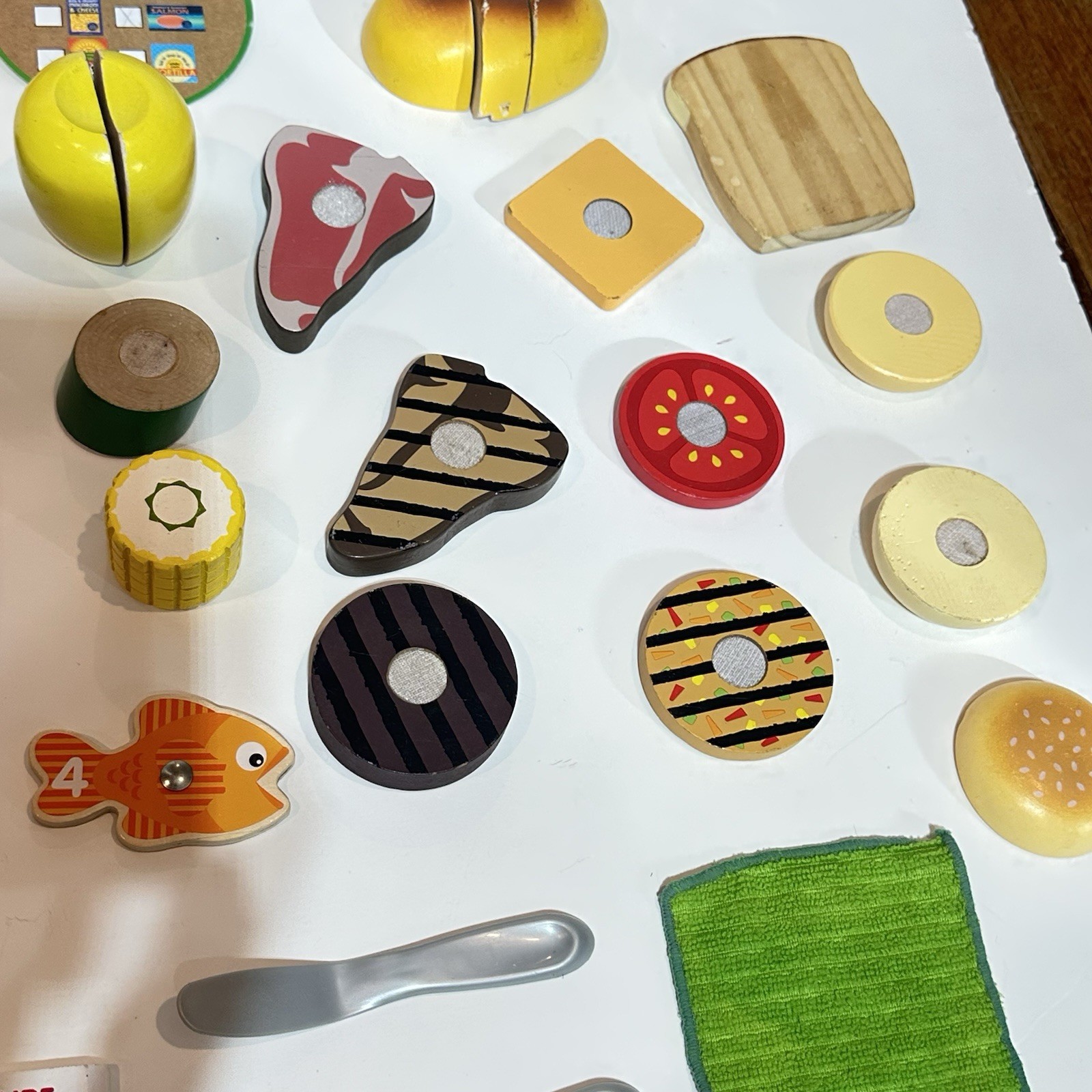 Melissa & Doug Food Play Set Wooden Pieces Mixed Lot Of 42 Food Smores Ice Cream