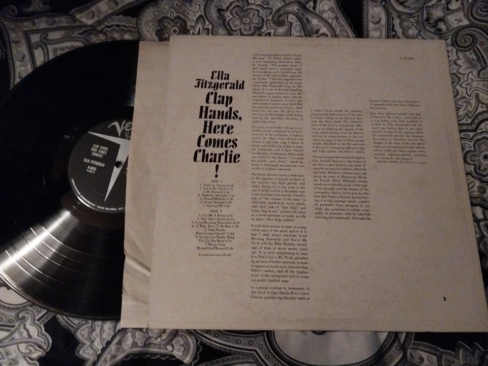 ELLA  FITZGERALD LP CLAP  HANDS Original Verve HERE  COMES  CHARLIE  Jazz VG++ Foto 2 de 4