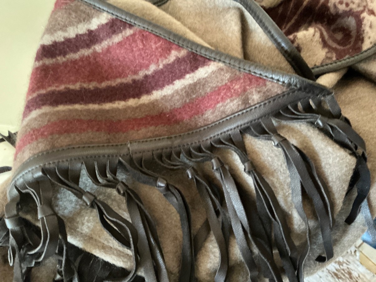 Loro Piana Cashmere Shawl - Leather Fringe View 4