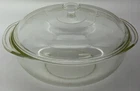 Pyrex Clear Glass Casserole Dish Lid 024 2 Qt Vintage Round Baking Pan USA