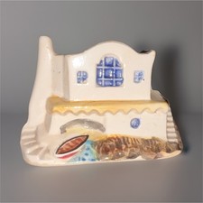 Garnier France Ceramic Building Figurine Hand Painted Glossy 1973 European Small