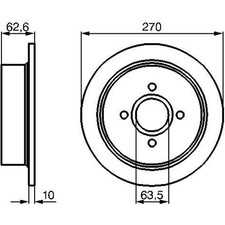 2x Bosch 0 986 478 672 Bremsscheibe für FORD ESCORT 91 CLASSIC I ORION AAL ABL