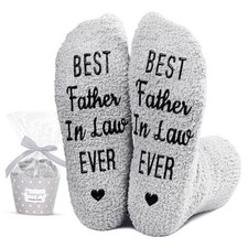 Fuzzy Socks for Men - Gifts for Grandson Nephew Cousin Best Father in Law Ever
