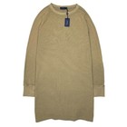 New POLO Ralph Lauren Dress Womens Size L Waffle Knit Khaki 100% Cotton