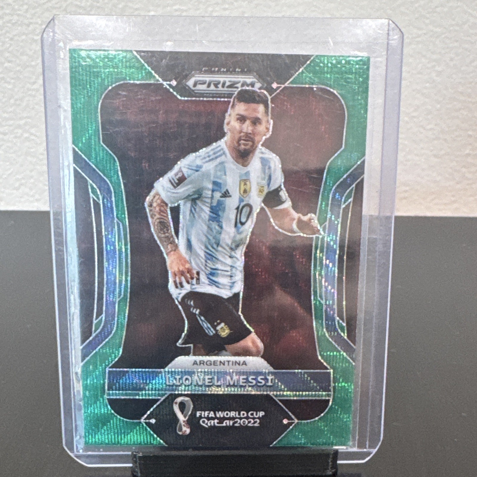 Panini 2022 Prizm World Cup Qatar Lionel Messi Argentina #7 Prizm Card