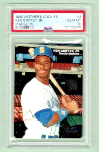 1989 MOTHER'S COOKIES MARINERS #3 KEN GRIFFEY JR. PSA 10 Shipping + Insurance