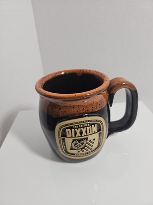 Sunset Hill Stoneware Dixxon Flannel Company Coffee Mug Brown Patch Work 