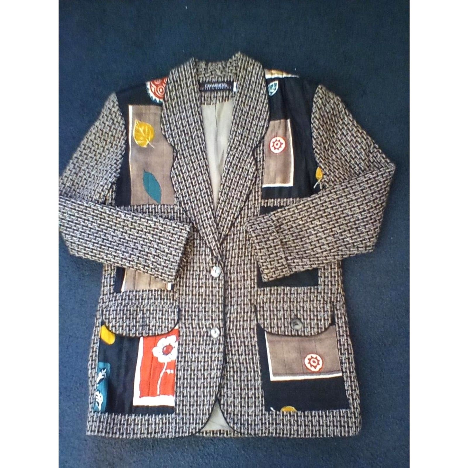 Canvasbacks Patchwork Multicolor Silk Wool Blend … - image 16