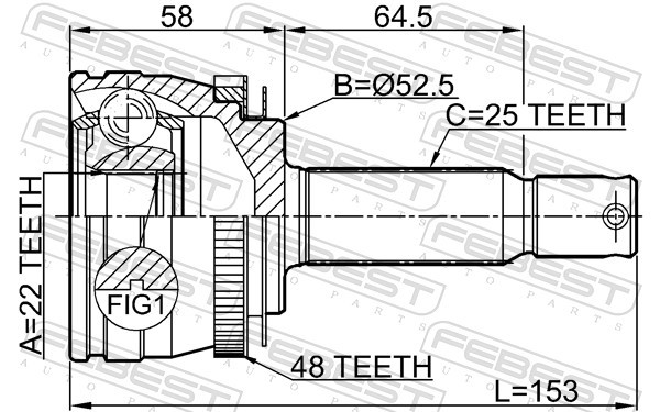 Fits FEBEST 1210-MCA48 HYUNDAI ACCENT 06 (MEXICO) EXTERNAL CRANK JOIN ⭐UK Stock⭐
