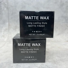 2 Pack! Matte Wax Hair Styling Wax - 2oz Each- Long Lasting- Brand New!