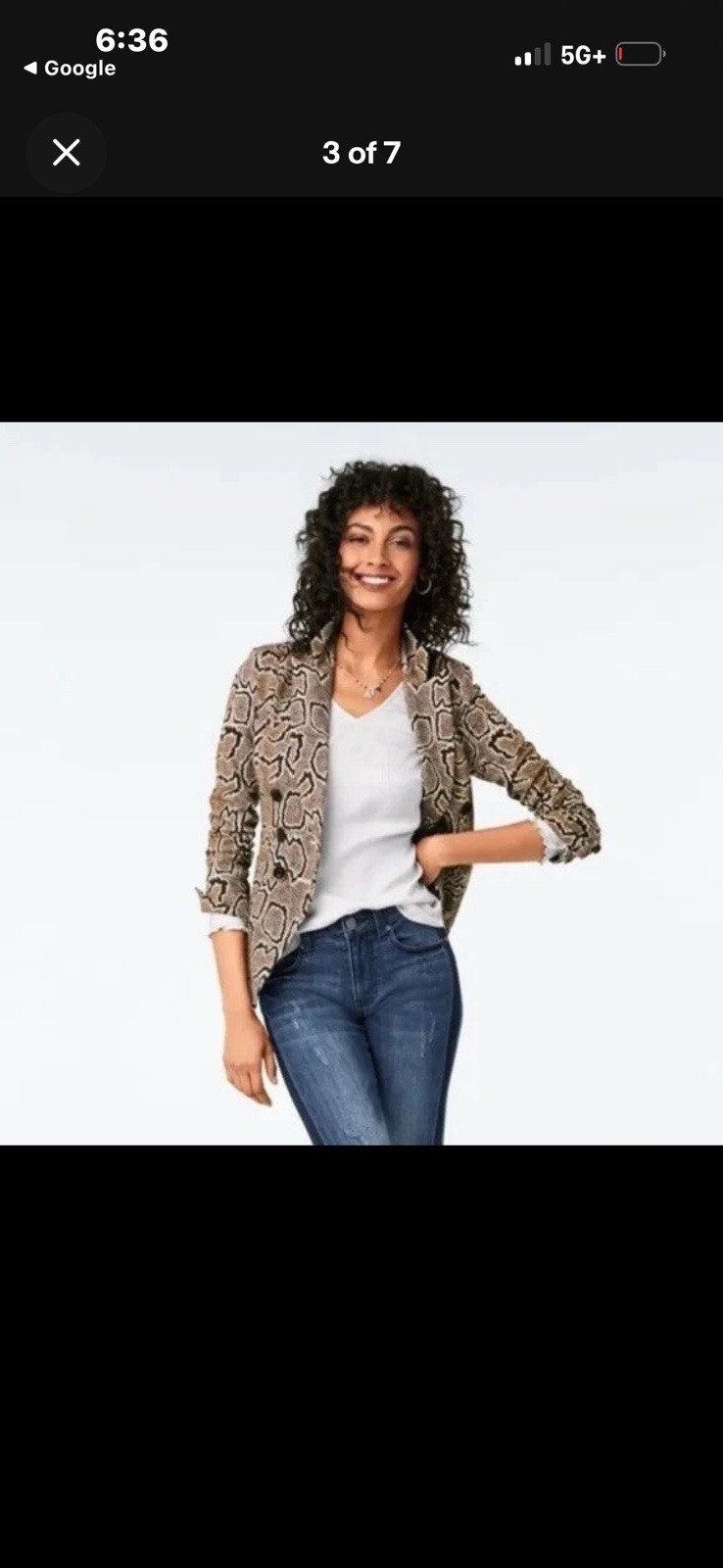 cAbi NWOT python patterned stretch blazer style 3… - image 3