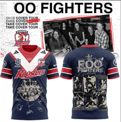 Roosters x Foo Fighters 2026 Australia Stadium T-shirt