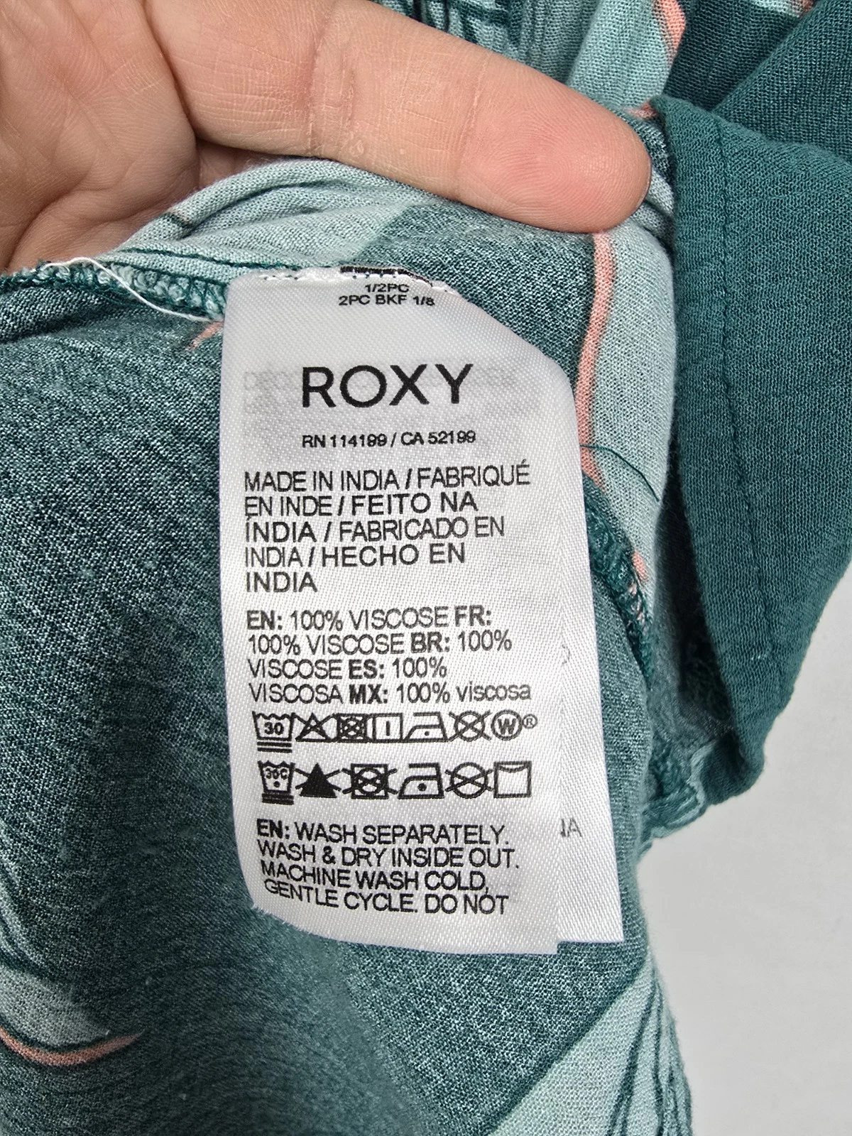 PALM ANGELS Roxy Before Sunset Mini Abito Tropicale Spiaggia Vacanze Gauzy Finto Avvolgente Tg M