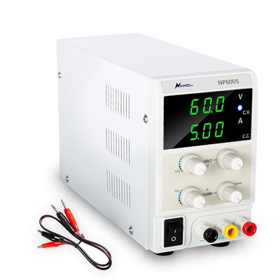60V 5A DC Power Supply Variable, Adjustable Bench Lab Power Supply with 3-Bit...
