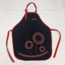 Haidilao Hot Pot Restaurant Adult Unisex Adjustable Apron Black Red Trim Straps