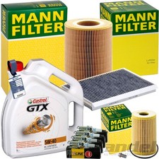 MANN INSPEKTIONSPAKET+5L CASTROL 5W40 MOTOR&Ouml;L passend f&uuml;r MERCEDES A KLASSE W168