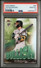 2025 Topps Finest Jacob Wilson Bullish Case Hit PSA 10 POP 1 Rookie RC Athletics