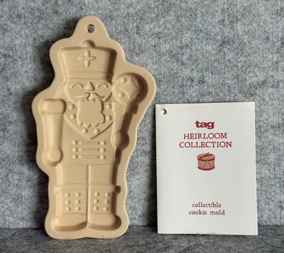 TAG Holiday Nutcracker Heirloom Collection Stoneware Cookie Mold - NEW w/tag