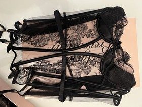 Agent Provocateur Black Lace Corset Bustier Maidens Glamour UK 32D EU 70D