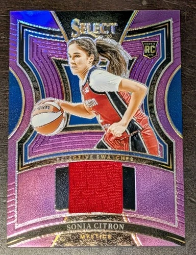 2025 Panini Donruss WNBA -  Sonia Citron Patch Purple Prizm #39/49 Mystics