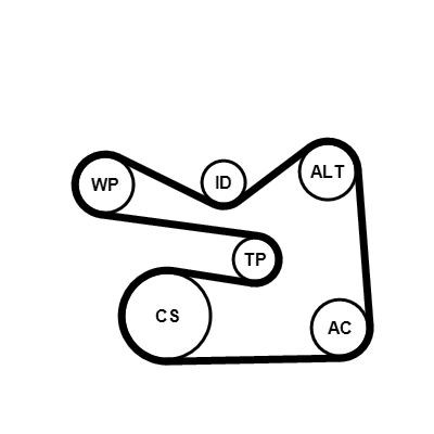 Continental Ctam 6PK1733WP2 Wasserpumpe + Keilrippenriemensatz FüR Audi Seat-image