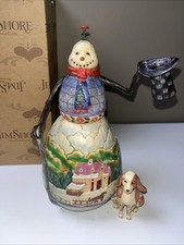 Jim Shore Snow Man Best Friend 2007 With Dog In Box 4008111
