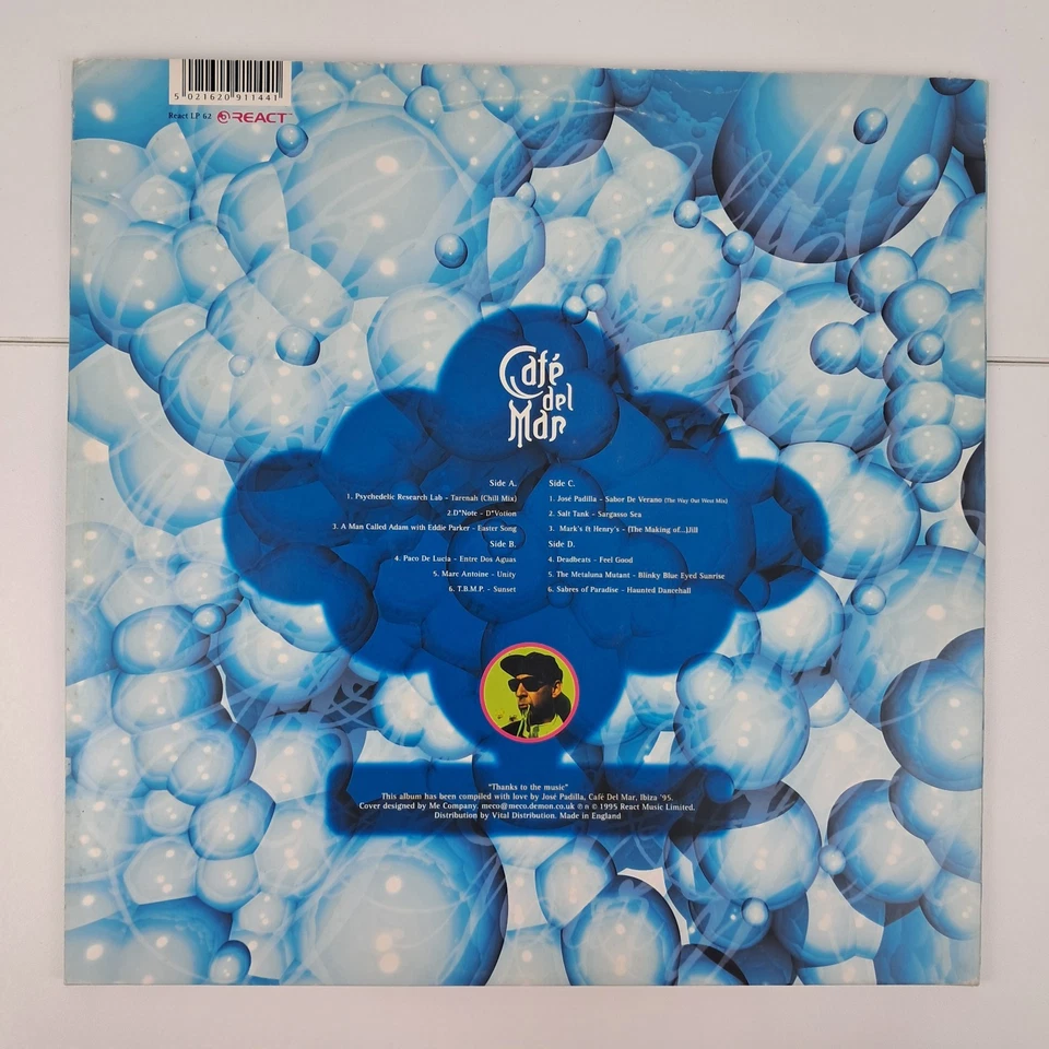 Cafe Del Mar Volume Dos Ibiza Double LP With Bonus 12" UK 1995 React LP 62 Foto 2 de 4