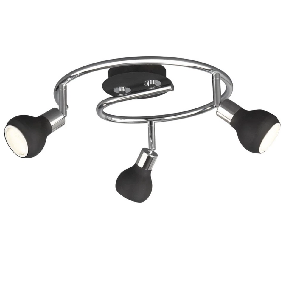 Energiespar Rondellspot Spotspirale Schwarz 3 Flg. Ø 30cm - Bild 1 von 1