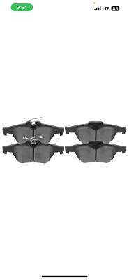 Front and Rear Ceramic Brake Pad Kit for Ford Focus Escape Mazda 3 5 Volvo S40