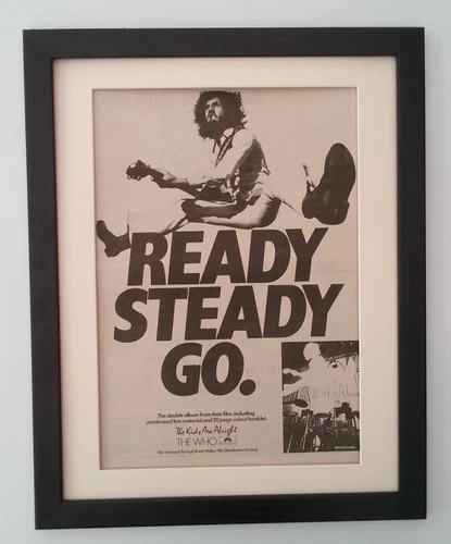 The WHO*Kids*Ready Steady Go*1979*RARE*ORIGINAL*POSTER*AD*FRAMED*FAST WORLD SHIP