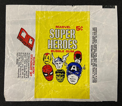 MARVEL SUPER HEROES BUBBLE GUM CARD PACKAGING ONLY  1966