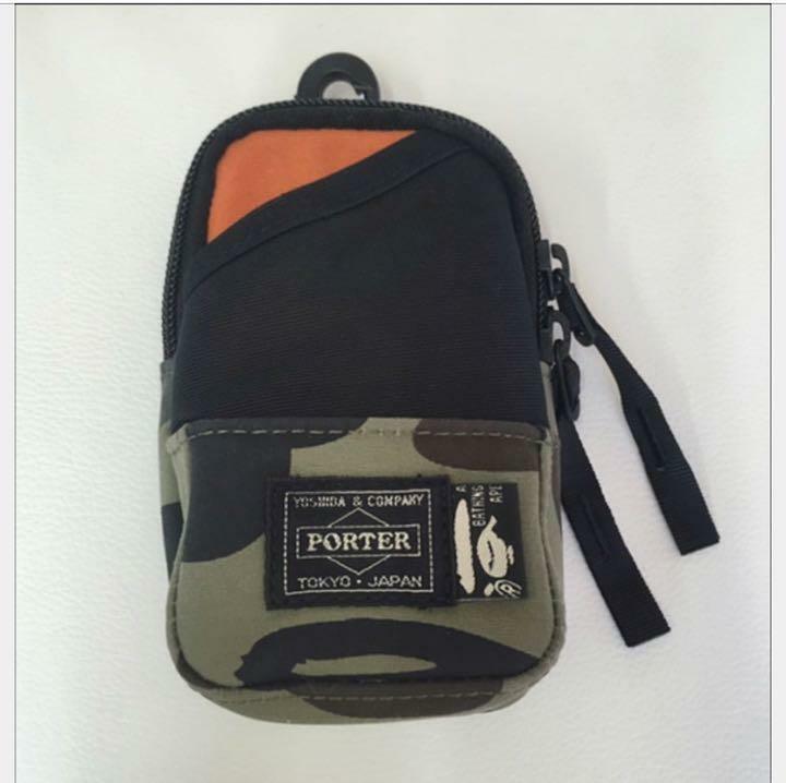 PORTER x A BATHING APE Mobile Phone Pouch Case Rare Used PORTER x A BATHING APE Mobile Phone Pouch Case Rare Used
