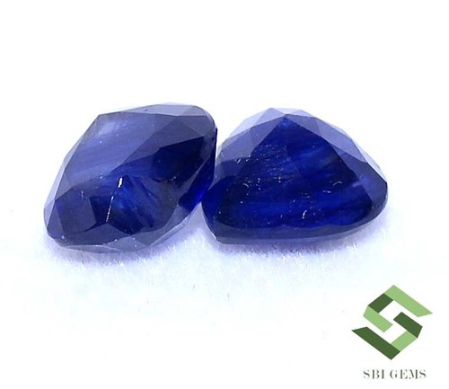 8x8 mm Natural Blue Sapphire Heart Shape Cut Pair 5.47 CTS Faceted Loose Gems GF - Bild 4 von 7