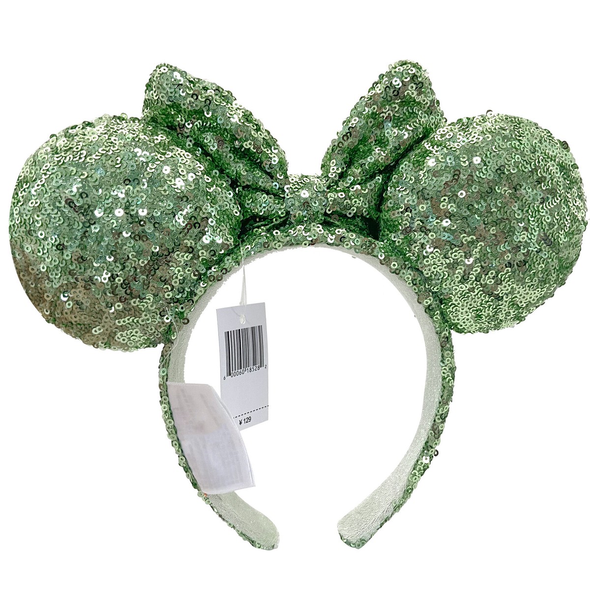 Disney-Parks Mickey Green Sequin Bow Exclusive Rare Minnie 