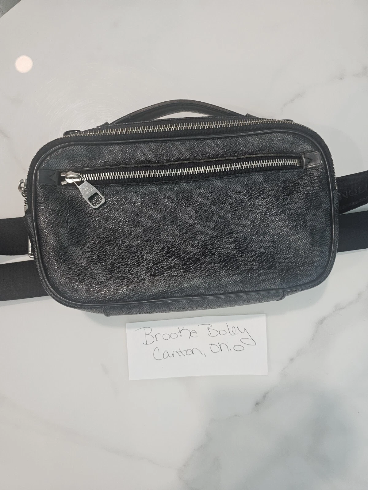 LOUIS VUITTON（LV） Borsa a mano LOUIS VUITTON Damier grafite ombrello 2WAY nera uomo