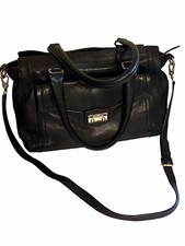 Cole Haan M/L Tote/Crossbody Bag Black Leather