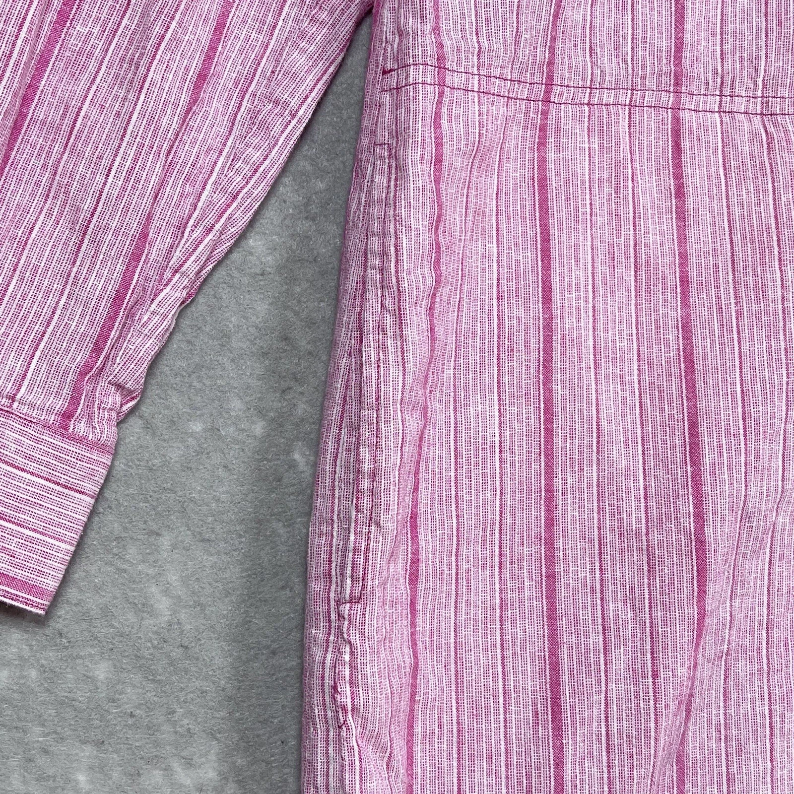 Camicia Michael Kors abito piccolo a righe estive manica a rotelle tasca con colletto