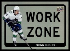 Quinn Hughes #WZ-44 2021-22 Upper Deck Work Zone Vancouver Canucks