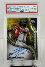 2023 Topps Chrome Black Gold Refractor Auto #sfa-mh Michael Harris II /50 psa 10