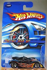 2006 Hot Wheels Mainlinecollector 195 Ferrari 333 Sp Black Wchrome 5 Spokes