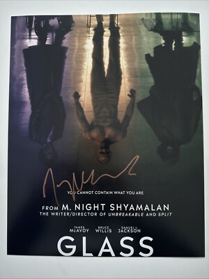 M.Night Shyamalan Director Signed Autograph 8x10 Inch Incl. COA Glass