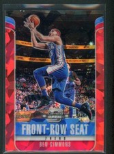 2018-19 Ben Simmons Panini Contenders Optic Red Ice Cracked  Front Row Seat