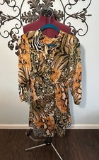 Anmol Ladies Dress Size 14  Animal Print Fully Lined.