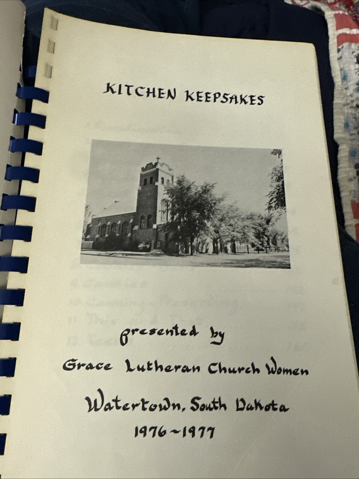 Watertown South Dakota Grace Lutheran church cookbook Scandinavian German