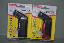 Lot Of 2 Ronson Sidekyck Butane Lighter, 1 Black, 1 Red