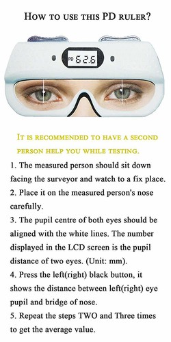 Optical Digital PD Ruler Pupilometer Pupil Distance Meter Tester Ophthalmic Tool - Picture 3 of 8