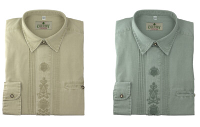 Country Fashion costume shirt with embroidery men's shirt hunting forest long sleeve