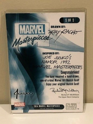 2016 Marvel Masterpieces Sketch NAMOR by Ray Racho (After Jusko) 😍 😍 1/1 - Bild 2 von 2
